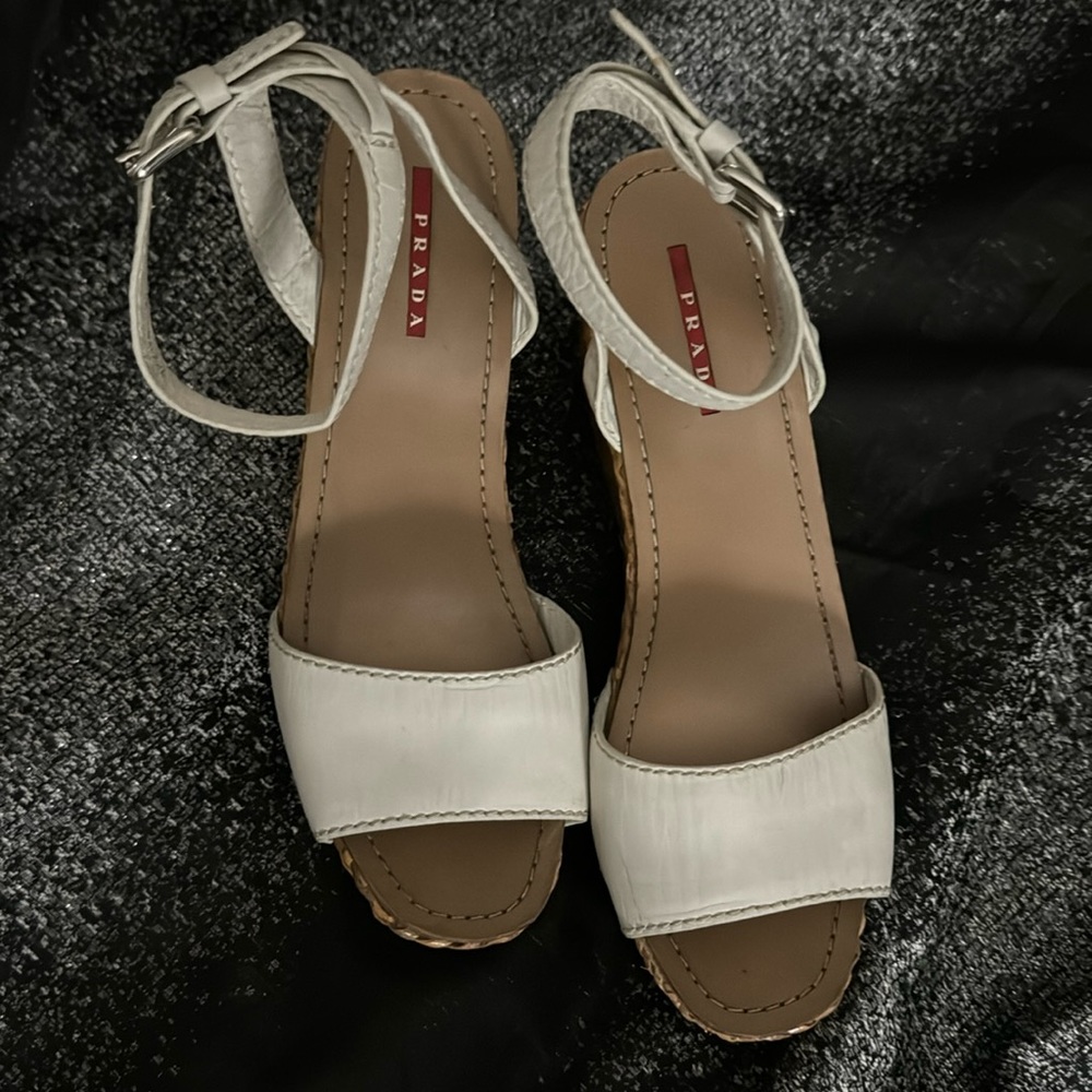 Prada White Espadrille